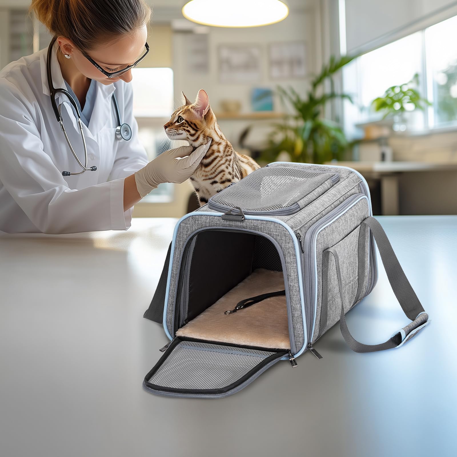 Petsfit washable removable plush pad makes cleaning simple.