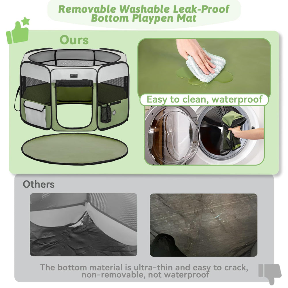 Petsfit waterproof-mat-removable panel highlights easy cleanup after indoor or outdoor play.