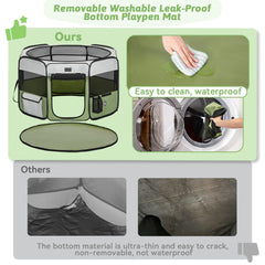 Petsfit waterproof-mat-removable panel highlights easy cleanup after indoor or outdoor play.