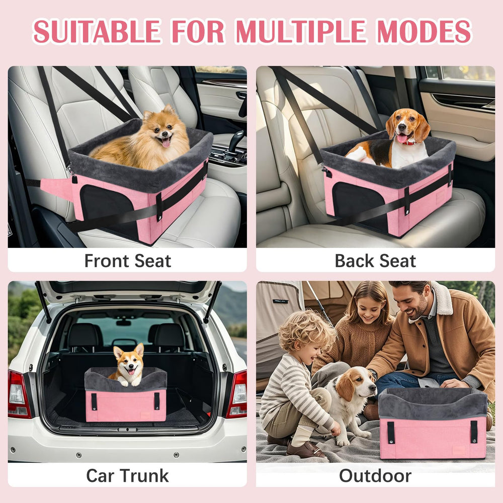 PetsHome dog car seat breathable mesh for hot days and comfort