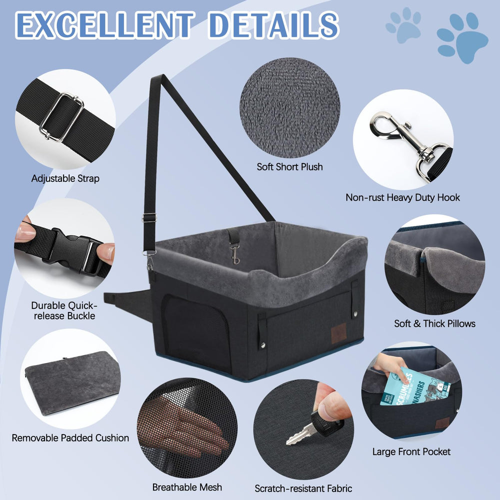 PetsHome dog car seat fits most cars for versatile travel use.