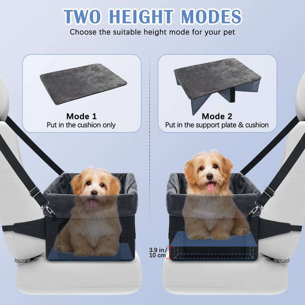 PetsHome dog car seat detachable washable components simplify cleaning after adventures.