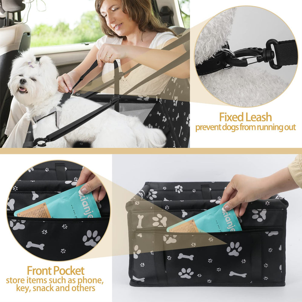 PetsHome dog car seat fixed leash keeping pet safely contained