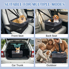 PetsHome dog car seat interior view shows pet-friendly design for window watching during trips.