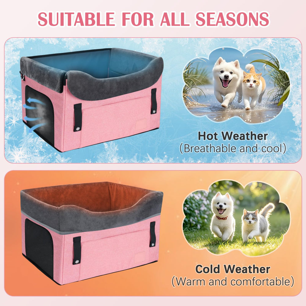 PetsHome dog car seat plush cover removable for easy washing