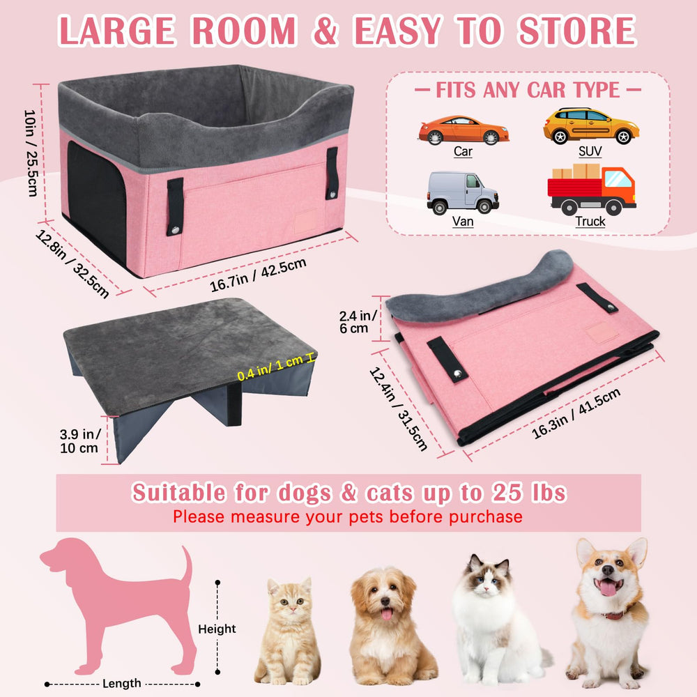 PetsHome dog car seat safety leash helps keep pet in place