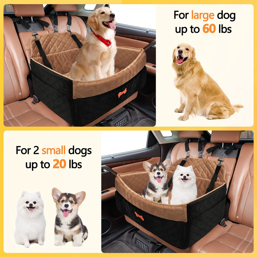 PetsHome dog car seat safety straps secure the seat while driving.