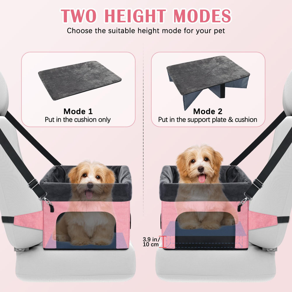 PetsHome dog car seat triple fixation secures the seat during travel