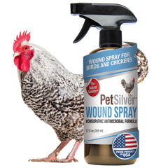 PetSilver Chicken Wound Spray bottle for easy poultry care at home