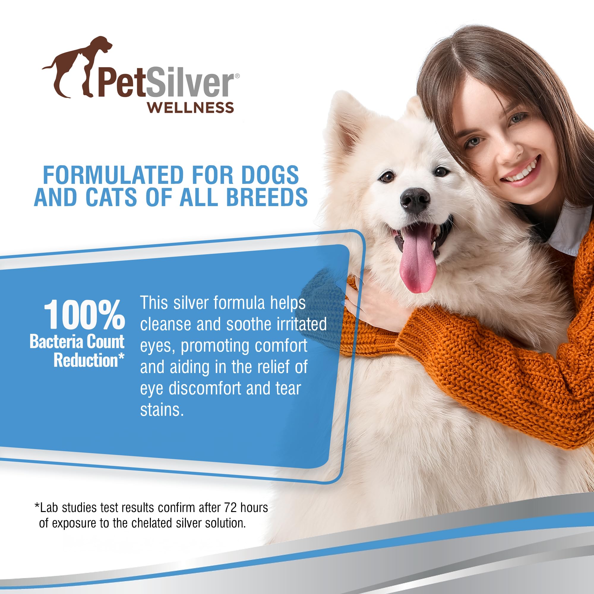 PetSilver Eye Drops Made in USA label underscores quality.