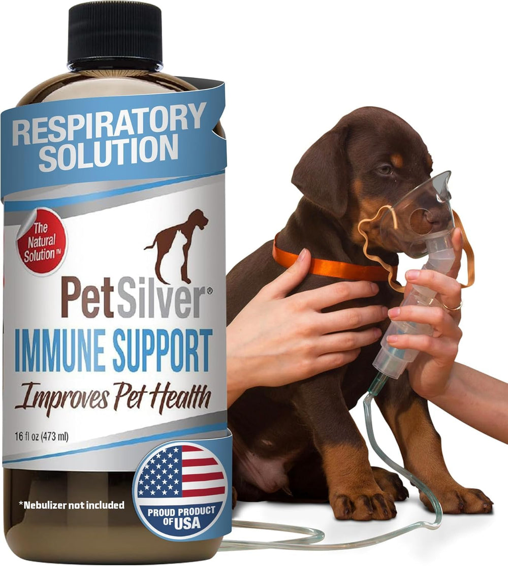 PetSilver Immune Support bottle-front for pet respiratory relief options
