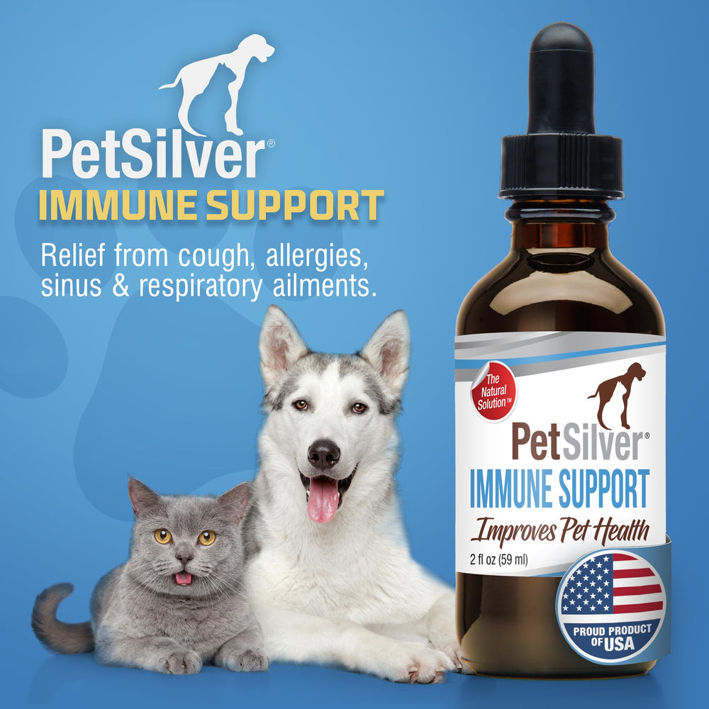 USA-made PetSilver label emphasizes local manufacturing quality.