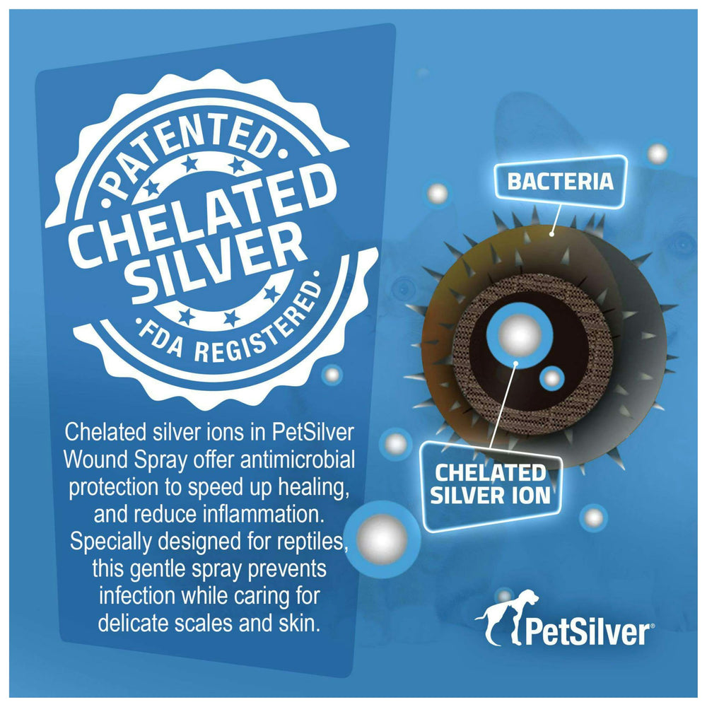 PetSilver Reptile Wound Spray application steps for reptile care
