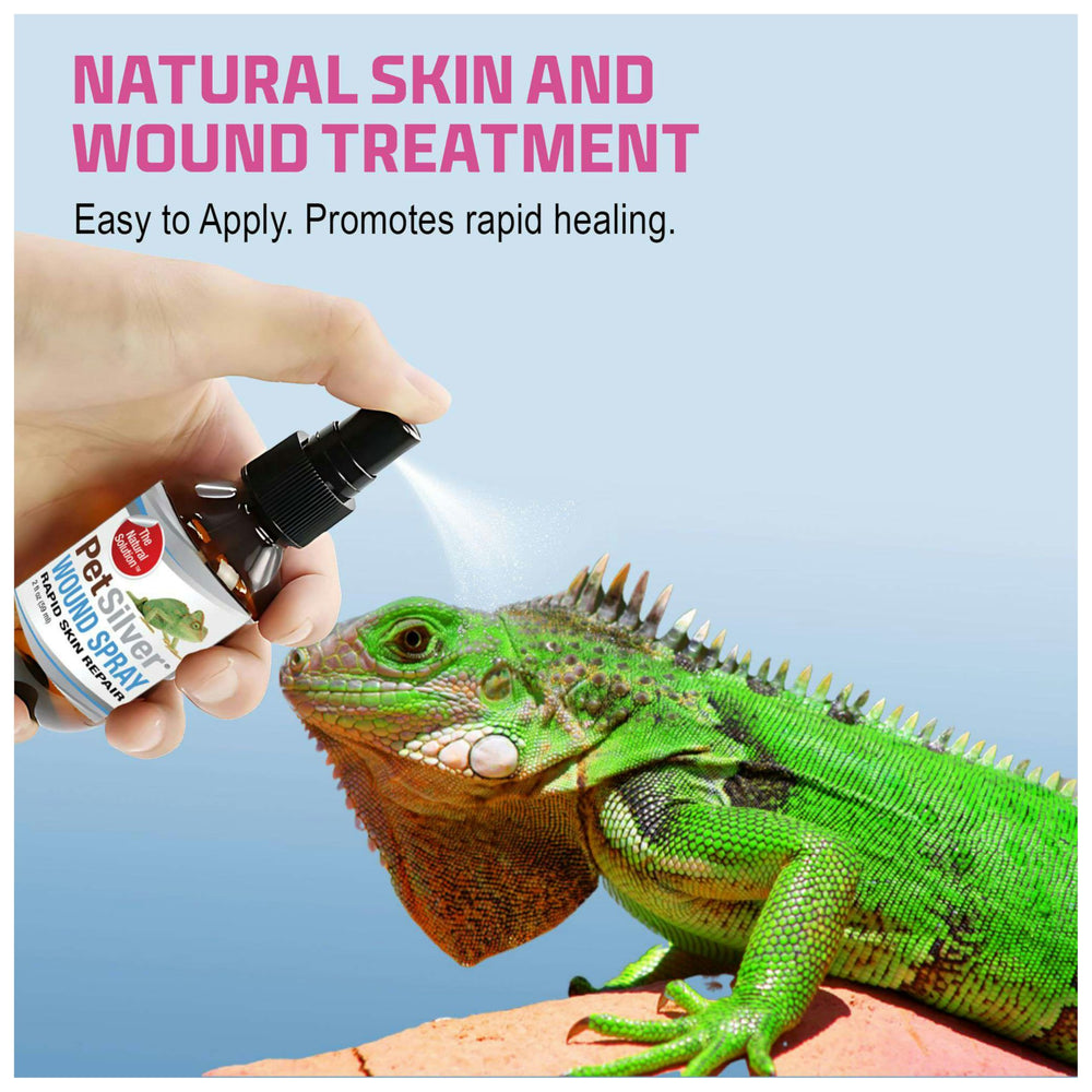PetSilver Reptile Wound Spray forming a protective barrier on skin