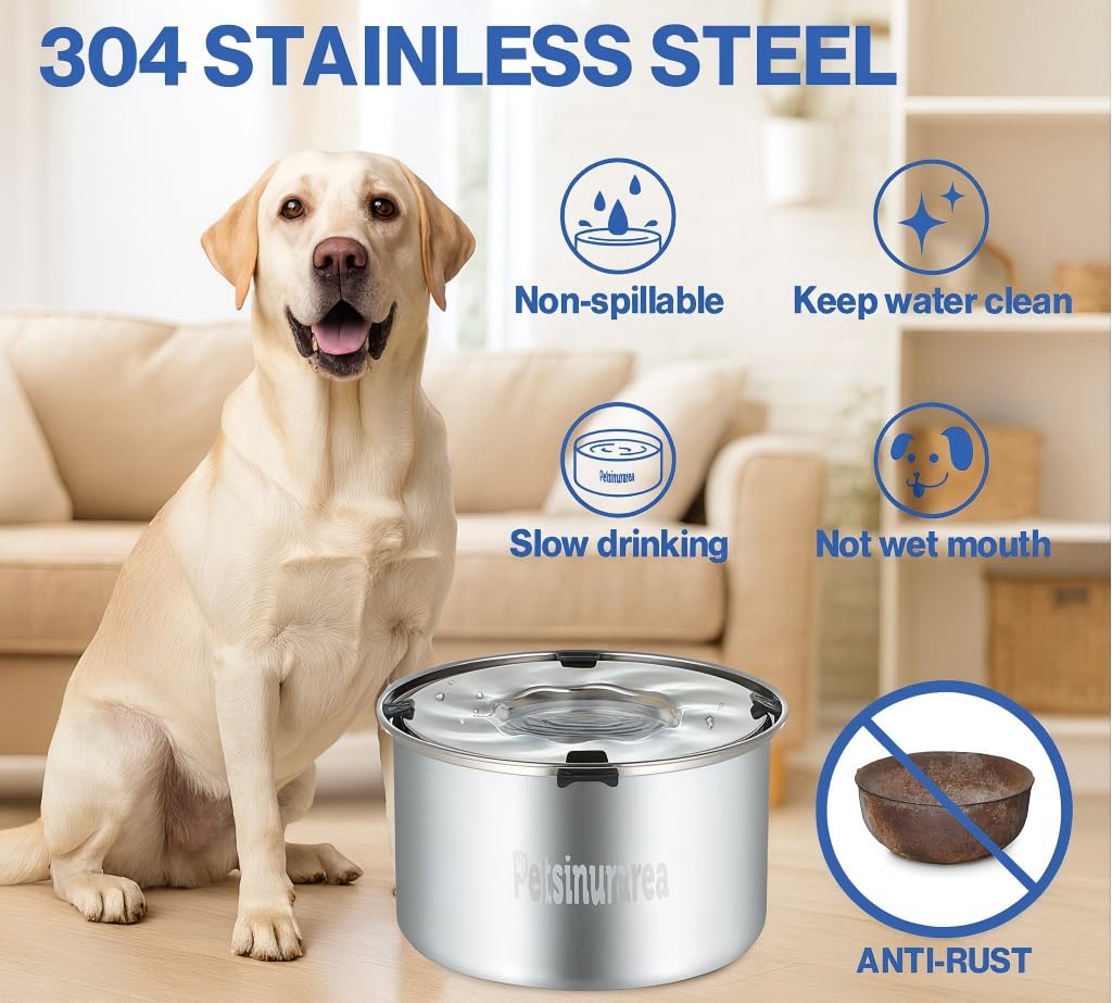 Petsinurarea large-capacity water bowl 5.6L keeps pets hydrated during long play sessions.