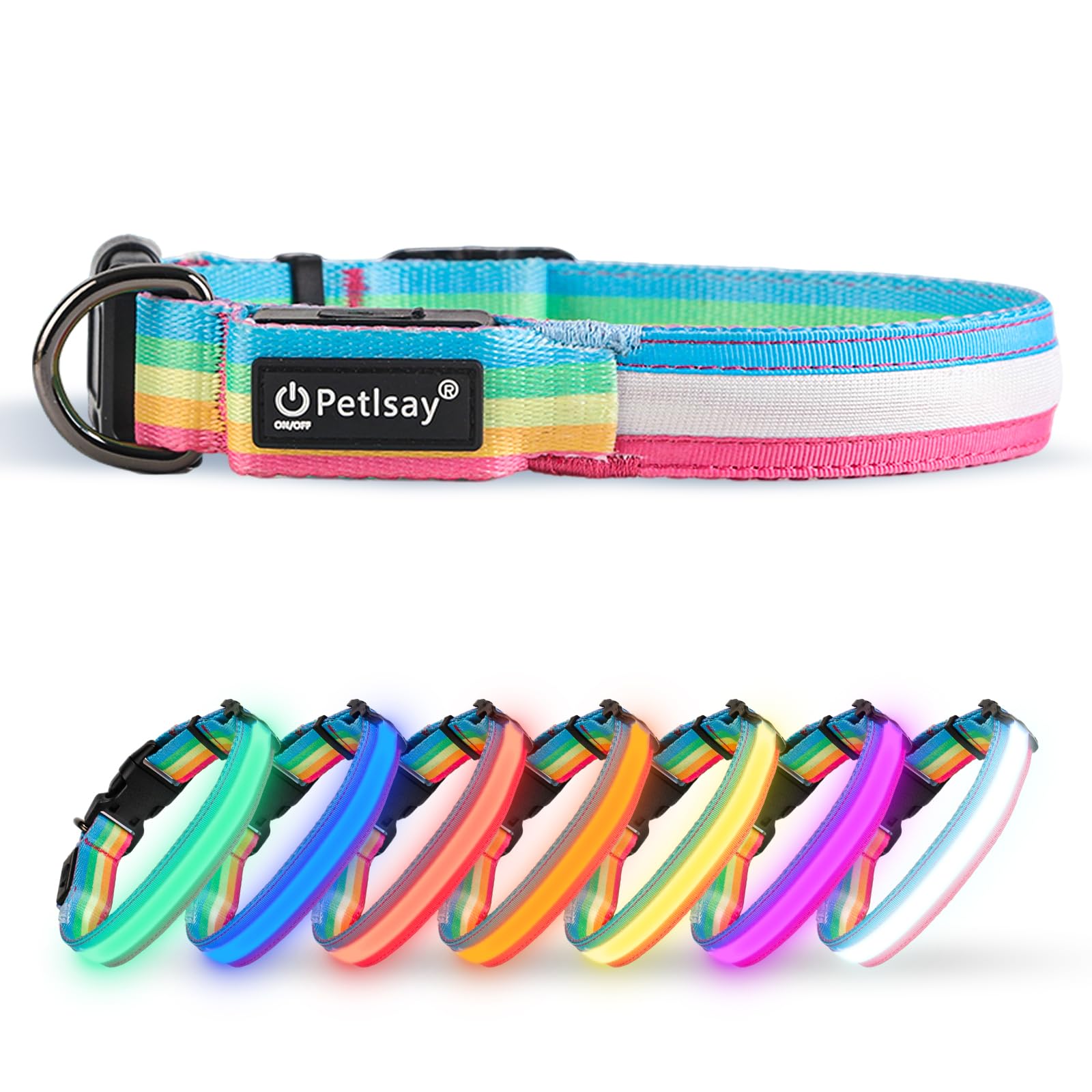 PetIsay Premium LED Dog Collar at events increases visibility during gatherings.