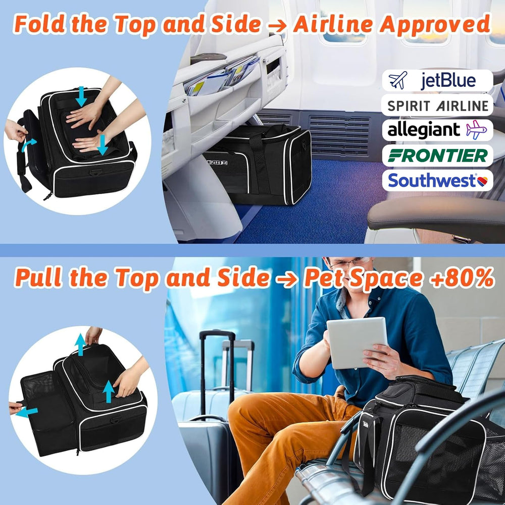 Petskd airline-approved carrier front view showing cabin-ready profile