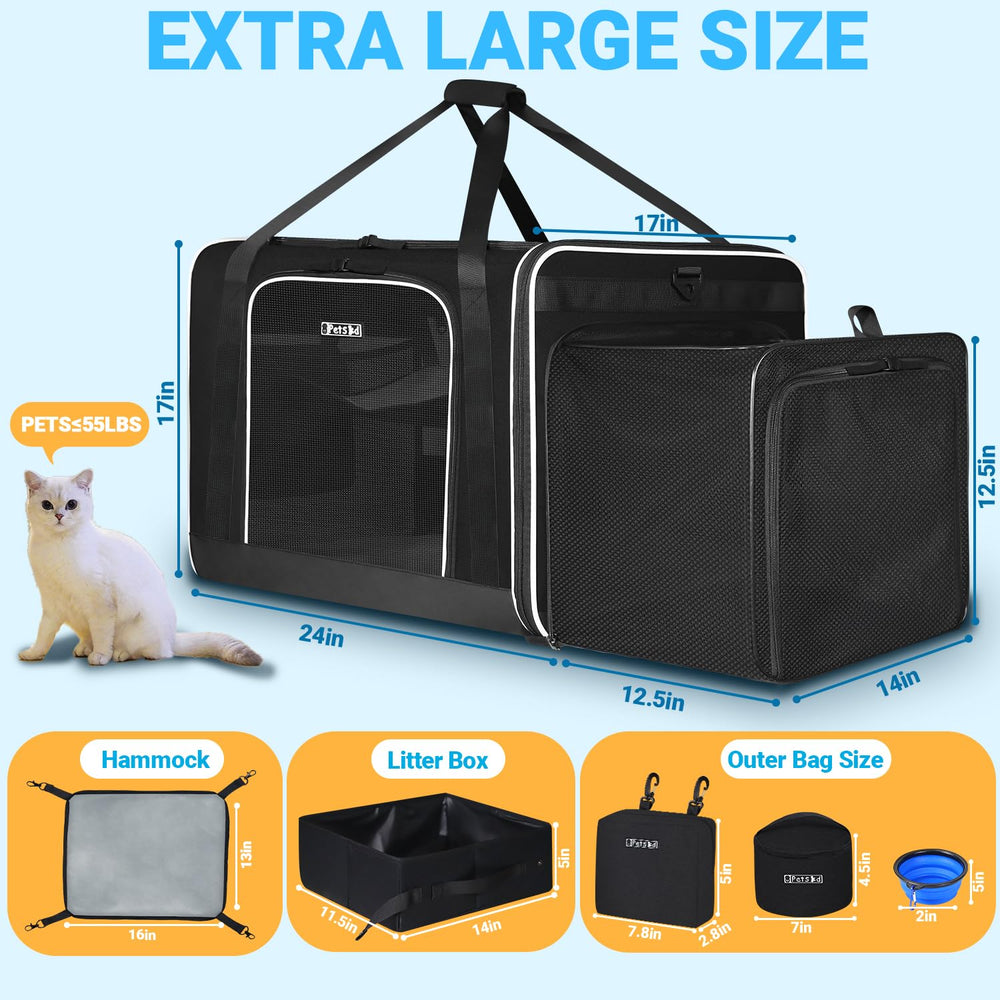Petskd cat carrier with breathable mesh windows for airflow