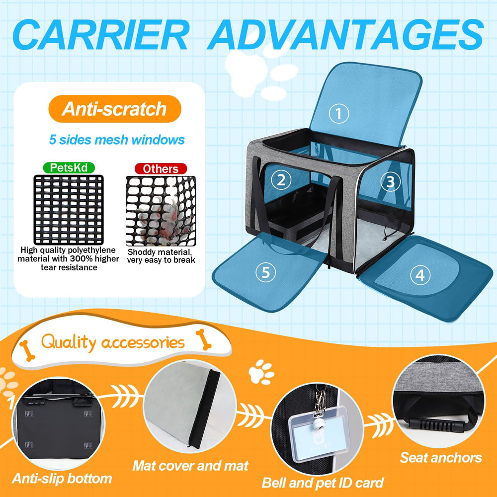 Petskd high-durability fabric resists tears and is waterproof.