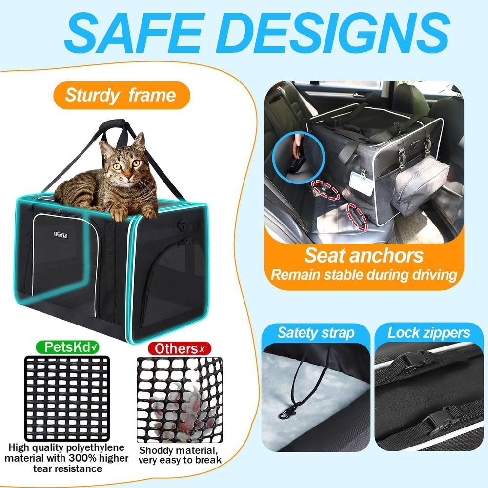 Petskd durable, stable frame prevents sagging during travel.