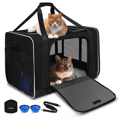 Petskd extra large carrier front view with ample space for travel.
