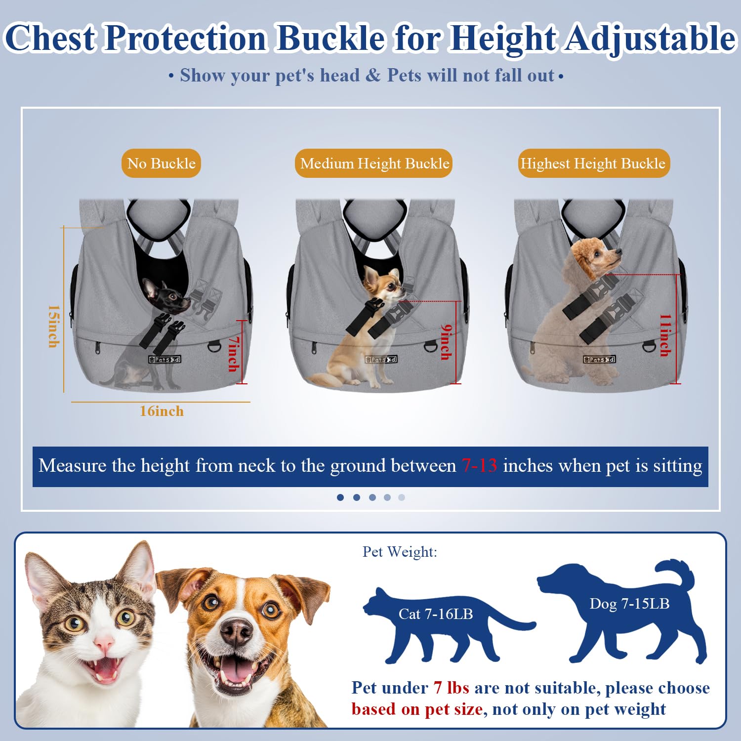 Petskd front-facing cat sling shows your pet while keeping them secure.