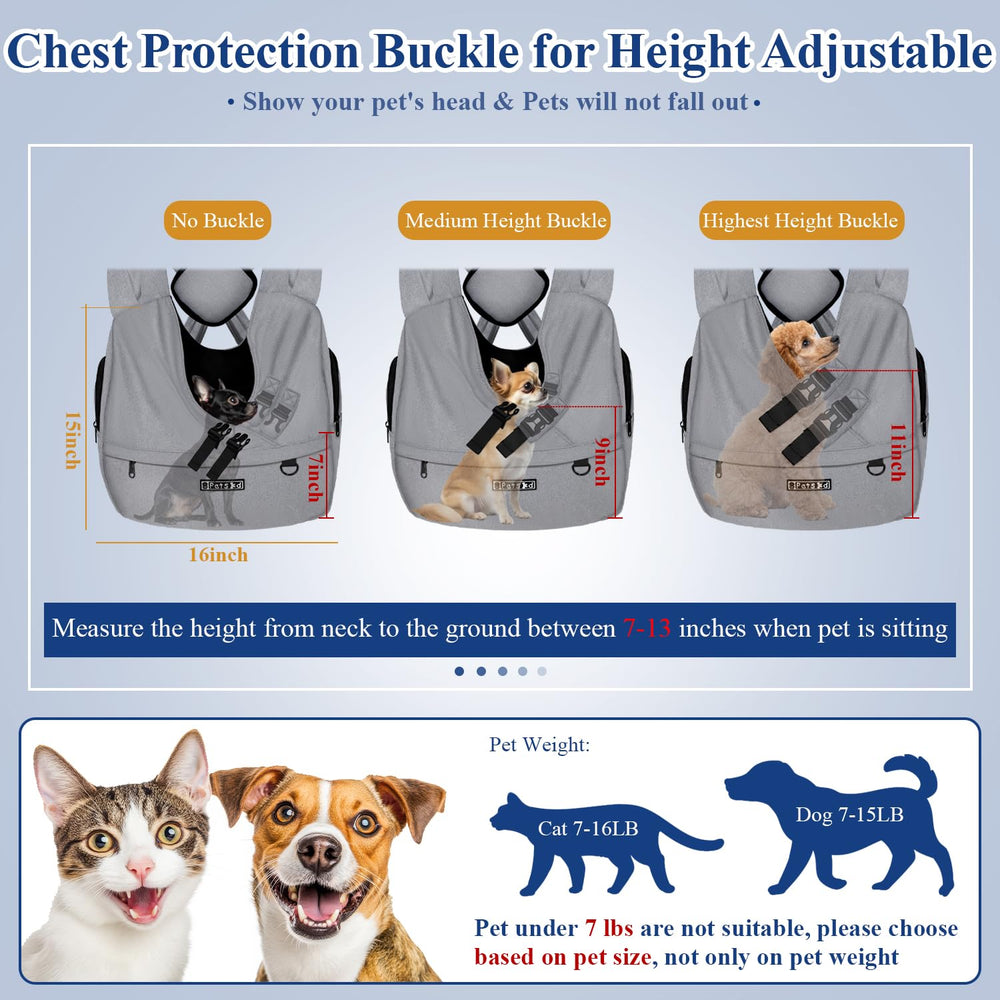Petskd front-facing cat sling shows your pet while keeping them secure.