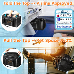 Petskd pet carrier with all-sides ventilation mesh for breathability