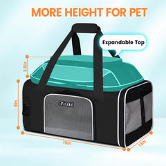 Petskd top-expandable carrier ventilation mesh for pet comfort