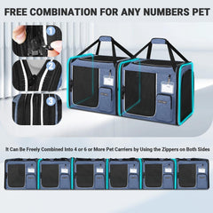 Petskd carrier ventilation mesh windows provide airflow and visibility