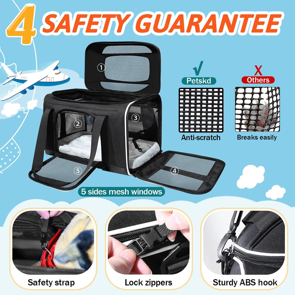 Petskd waterproof non-toxic fabric keeps pets dry during travel