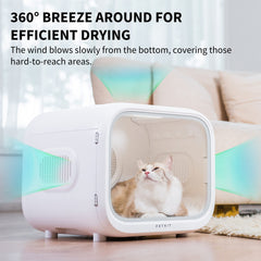 PETKIT AIRSALON MAX door-open demonstrates easy pet loading.