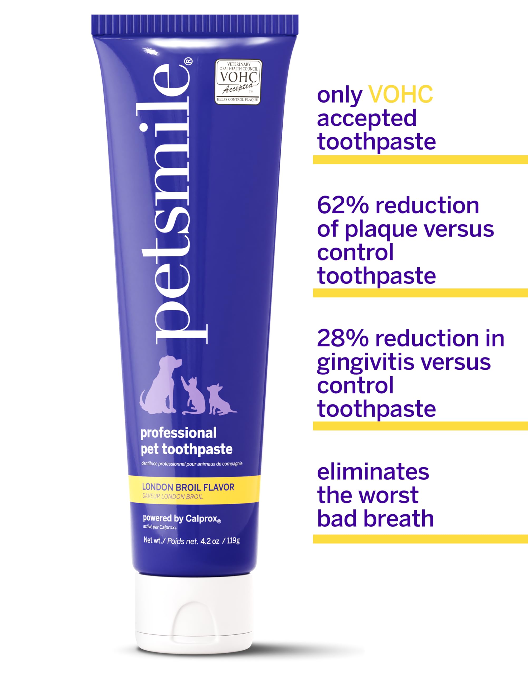 Petsmile no-brush application demo with relaxed dog