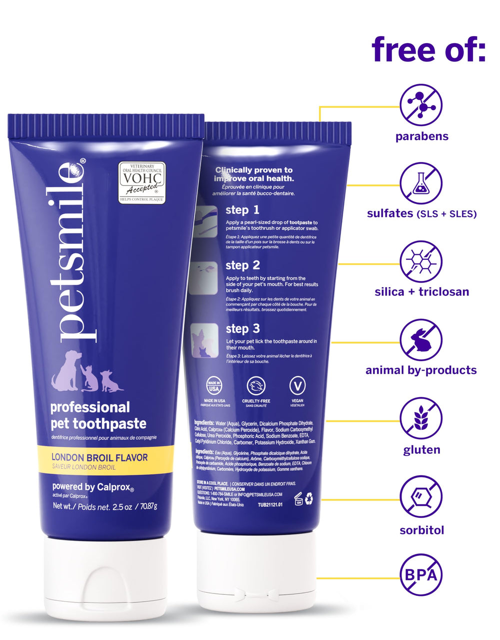 Petsmile toothpaste applied on dog teeth for a simple no-brush routine.