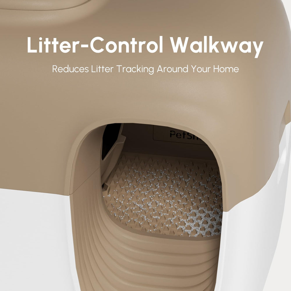 PetSnowy app control dashboard demonstrates remote settings and 2.4 GHz compatibility.