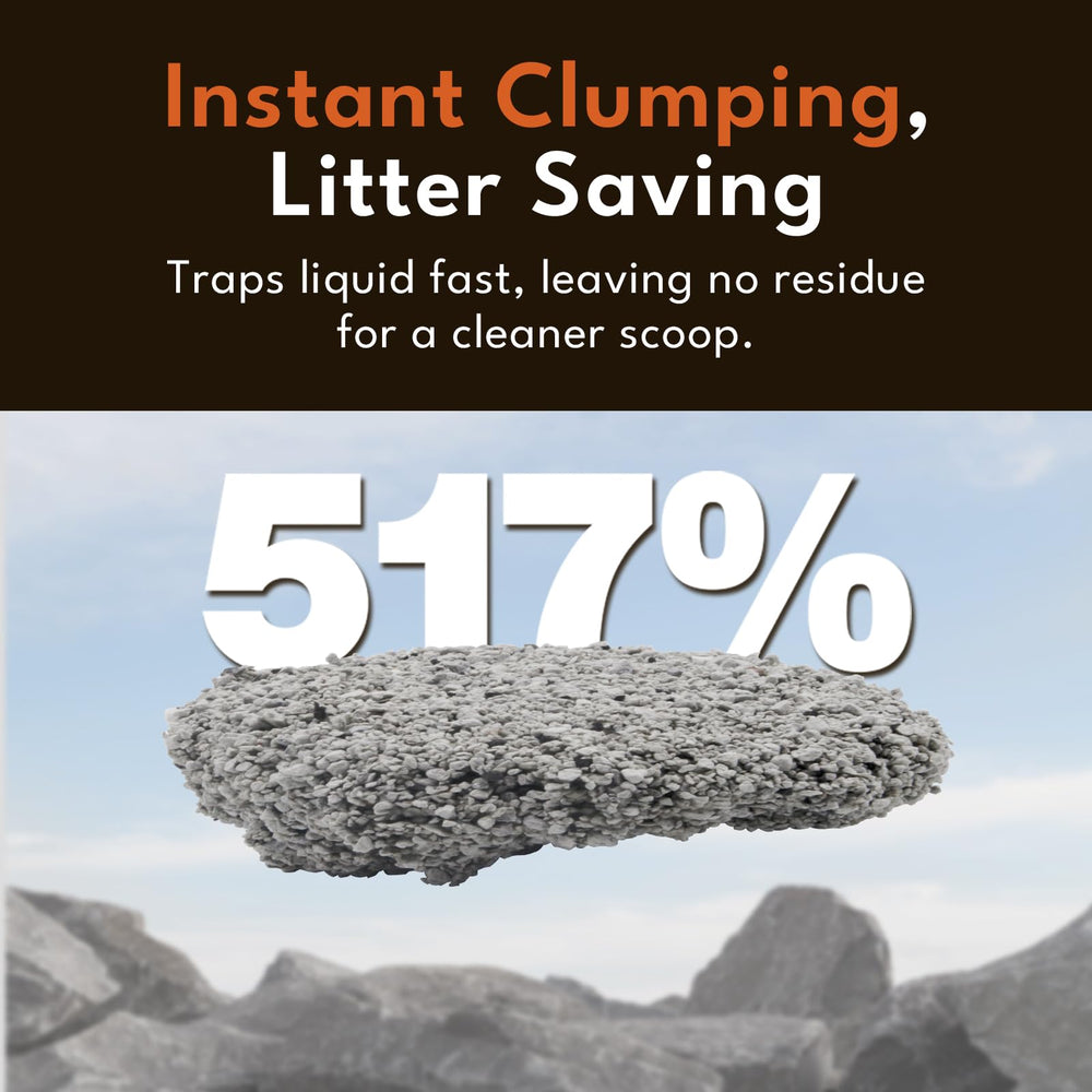 PetSnowy dust-free-litter image emphasizes cleaner air and less mess.