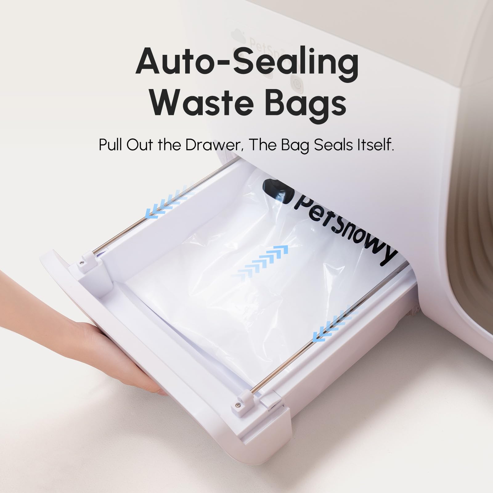 PetSnowy litter-control walkway with mat captures stray litter, reducing floor mess.