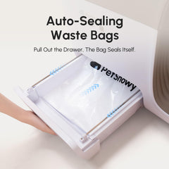 PetSnowy litter-control walkway with mat captures stray litter, reducing floor mess.