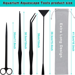 Petsocie curved scissors aid precise plant trimming in aquariums.