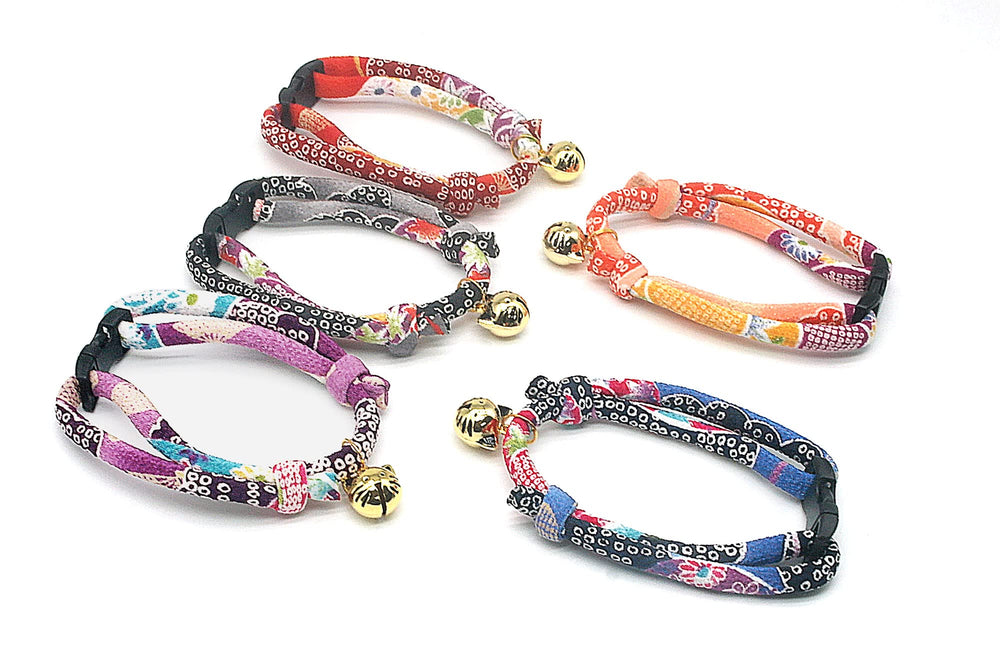 PetSoKoo collar uses soft crepe fabric gentle on the neck.