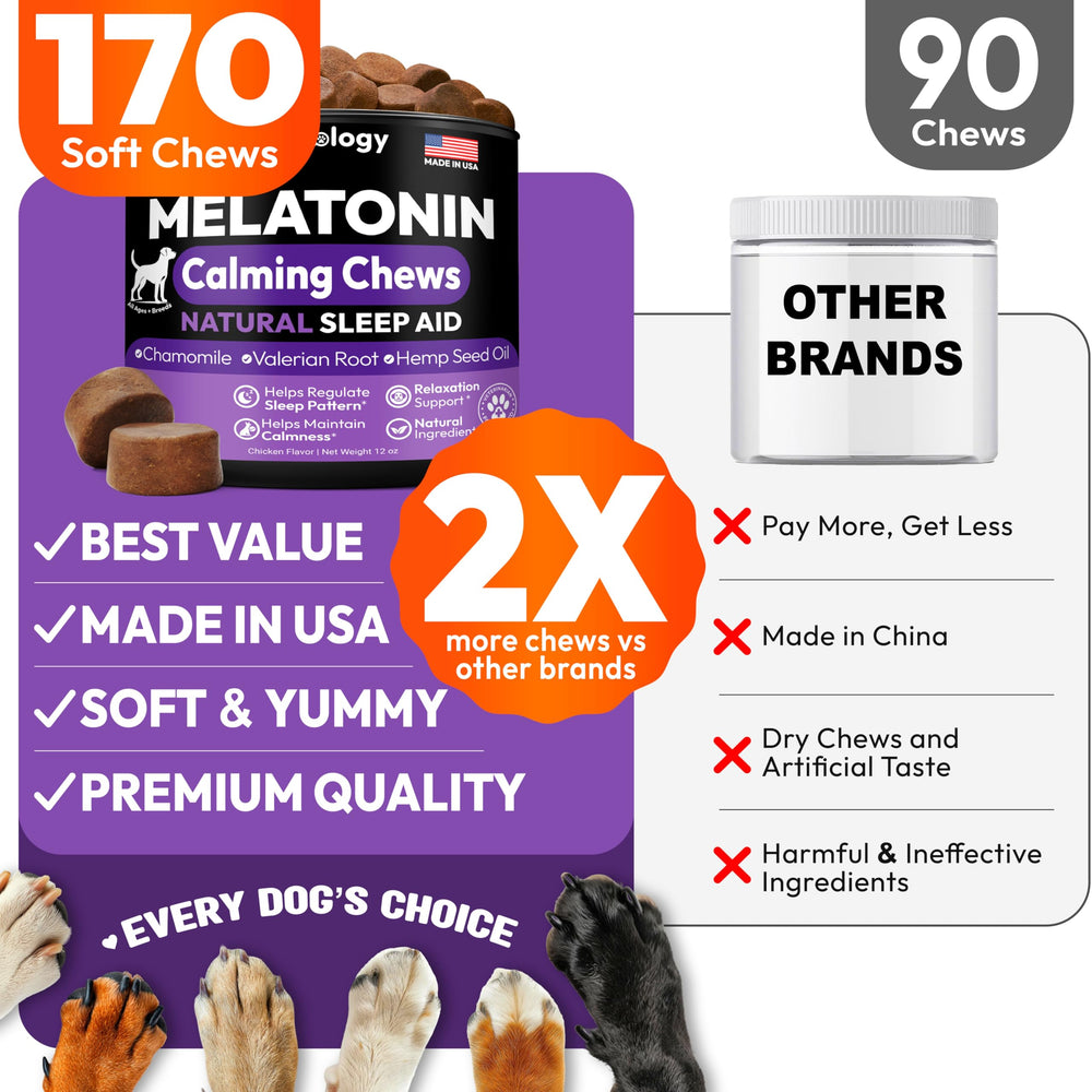 Petsology Advanced Melatonin dog chews small dog — suitable for small breeds' nighttime calm