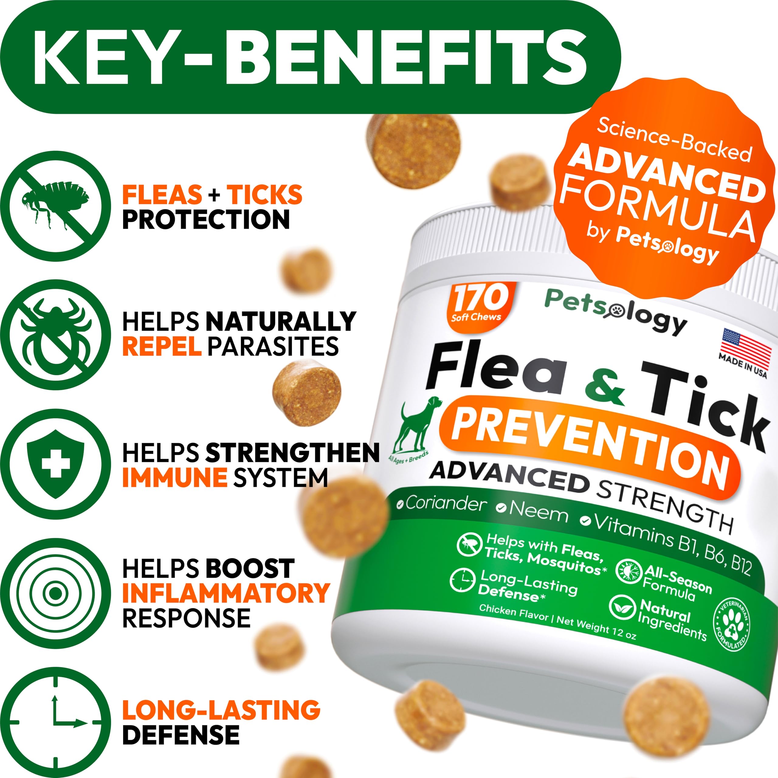 Petsology dog chews texture close up highlights tasty dog friendly protection