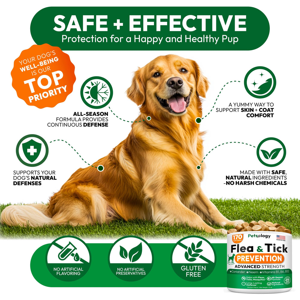 Petsology vet formulated dog chews conveying trusted balanced formulation