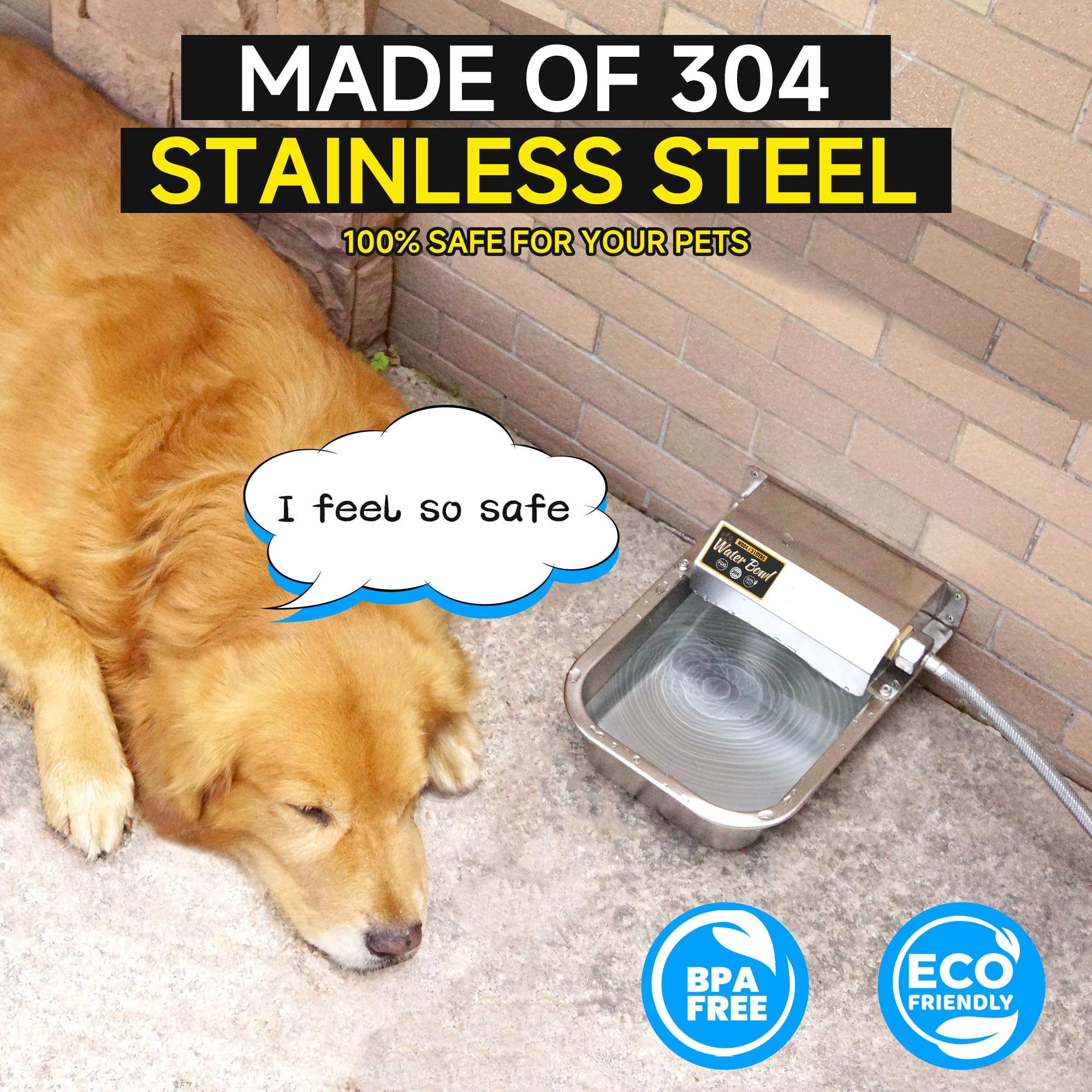 PETSOLON anti-tip design prevents spills when pets bump the unit.