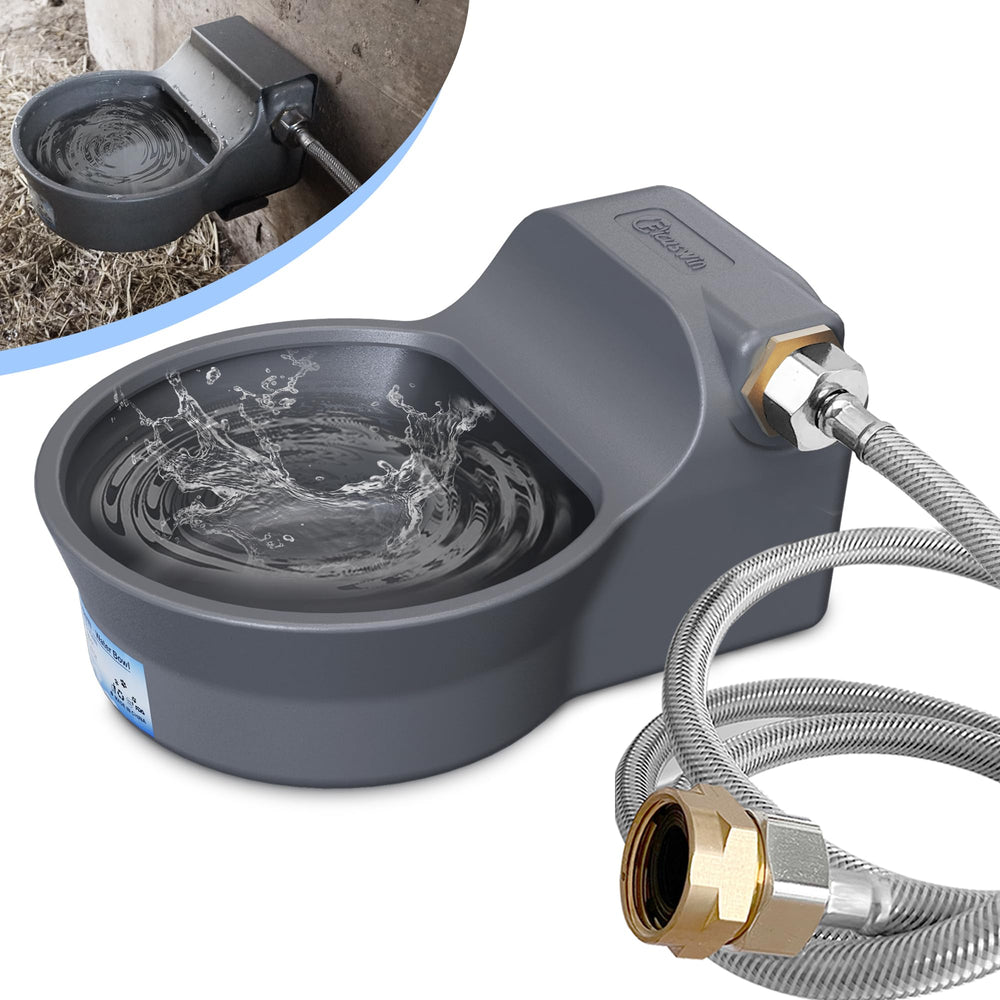 PETSOLON automatic-water-dispenser outdoors providing continuous hydration for pets.