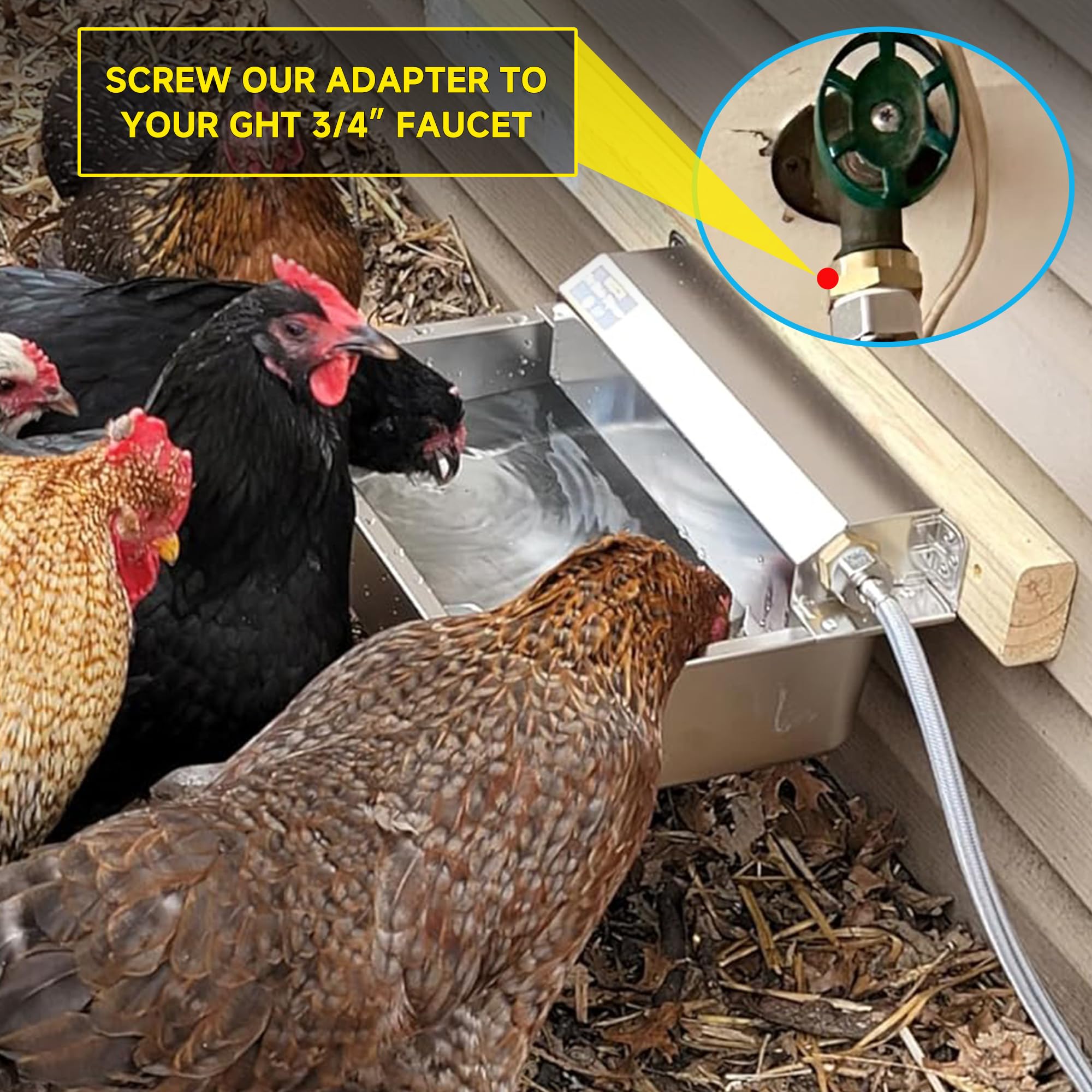 PETSOLON faucet-thread 3/4-inch compatibility for outdoor hookups