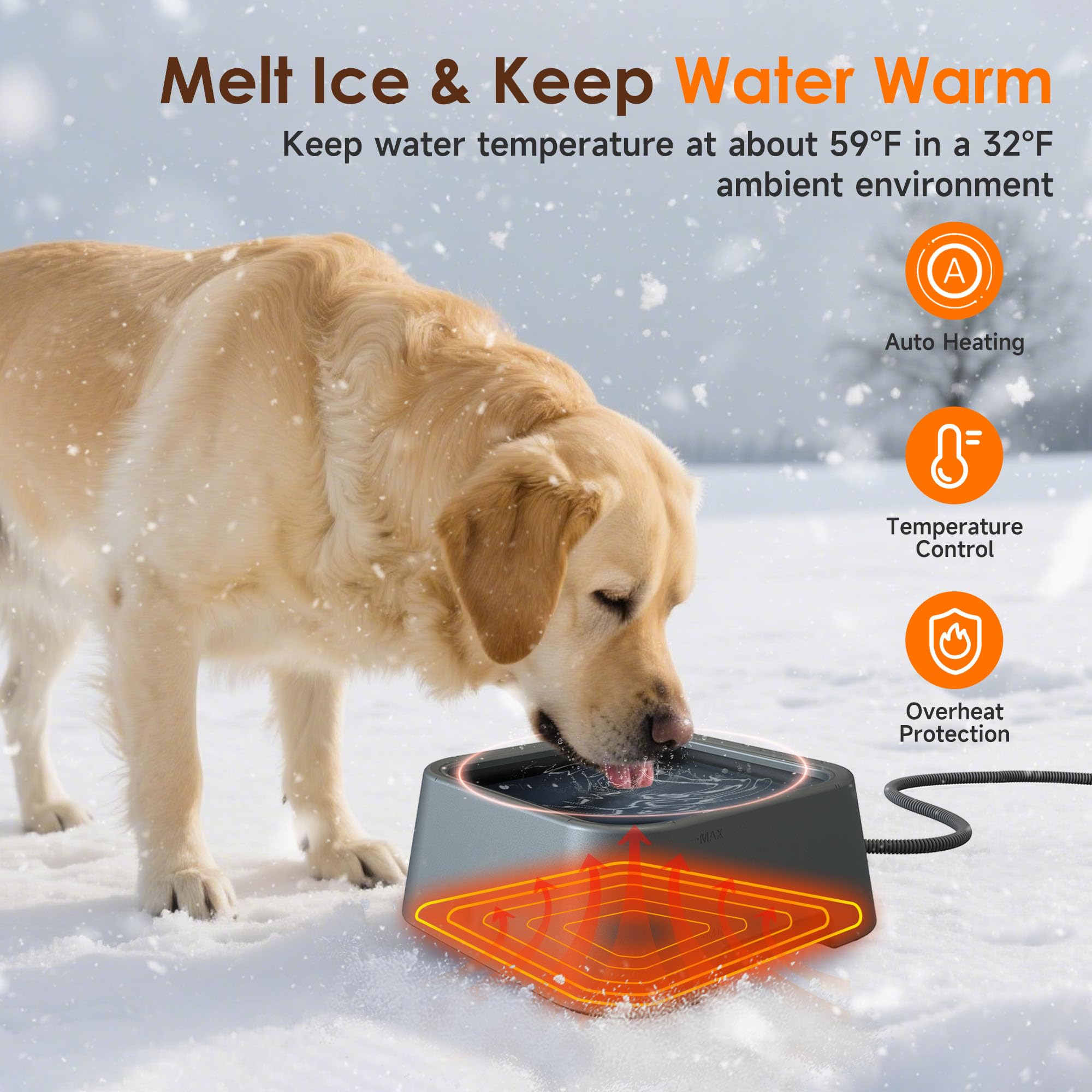 PETSOLON anti-tip base keeps bowls stable for pets