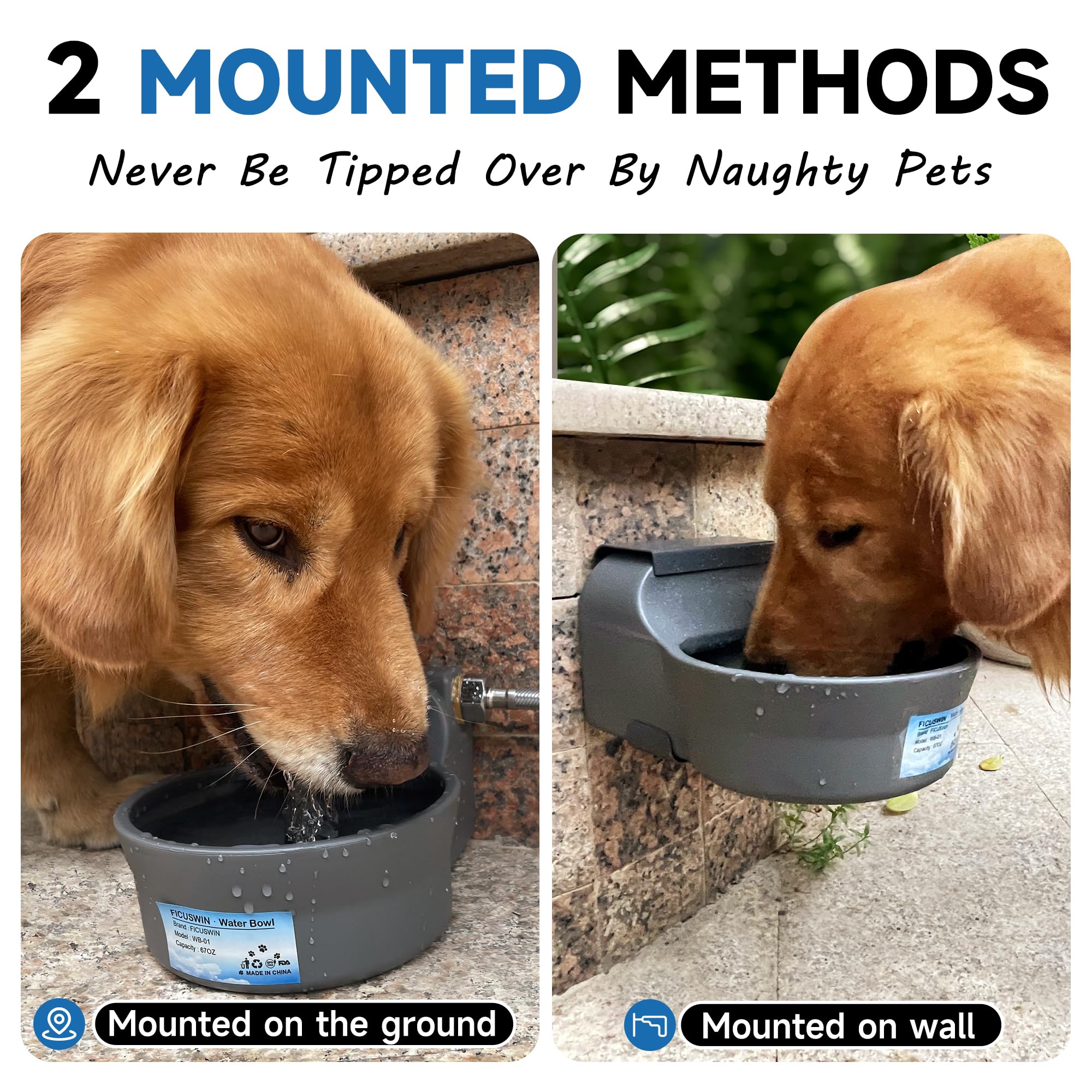 PETSOLON wide-mouth-opening shown for easy refilling and cleaning.