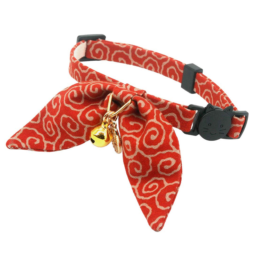 PetSoKoo bunny ears cat collar front view shows playful daily-wear design