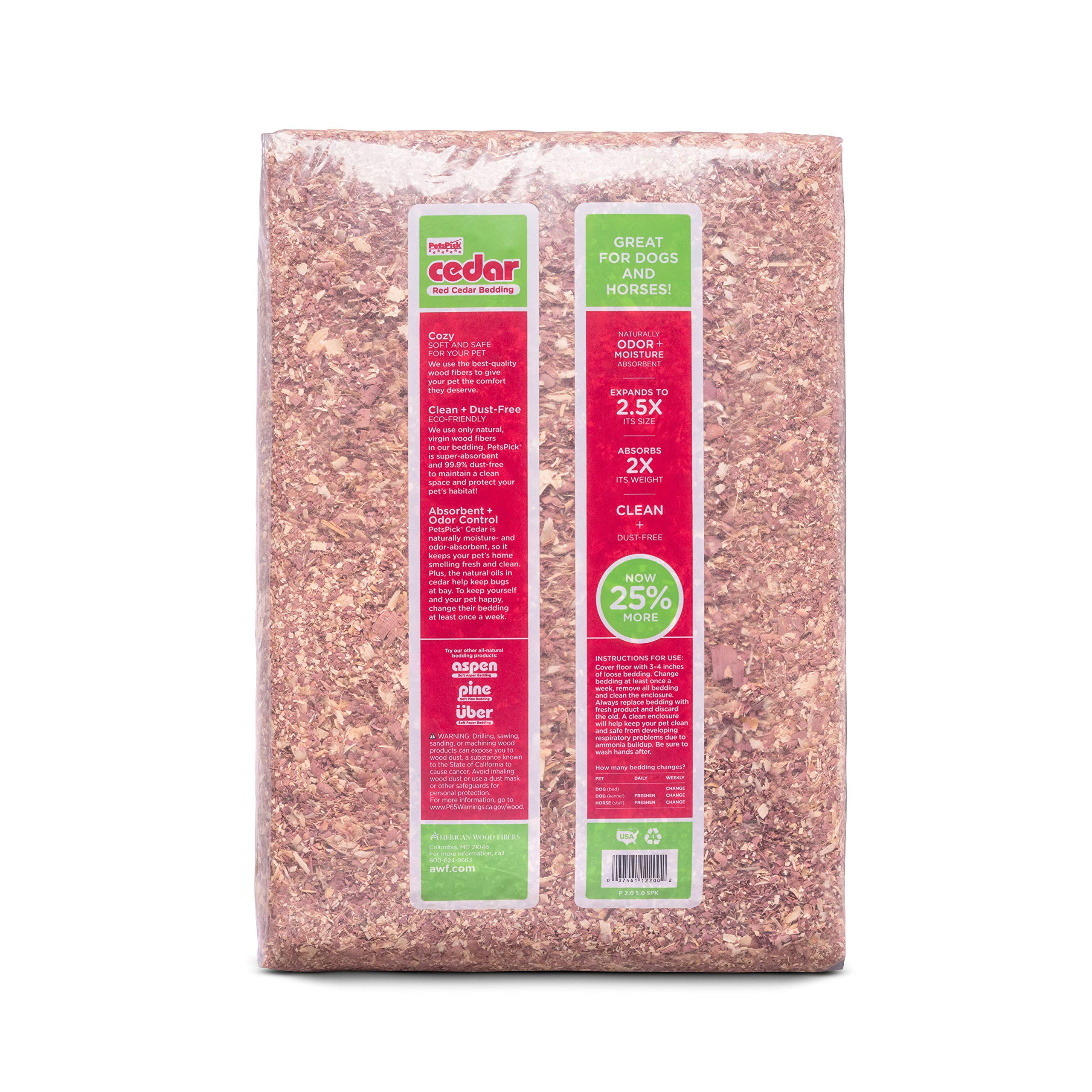 PETSPICK absorción de humedad con cedro, ayuda a secar superficies y camas.